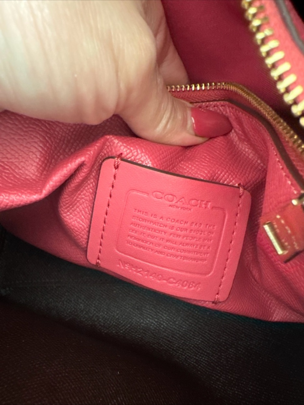 Coach Pebbled Leather Satchel in Dusty Rose with Gold Hardware - Picture 5 of 9